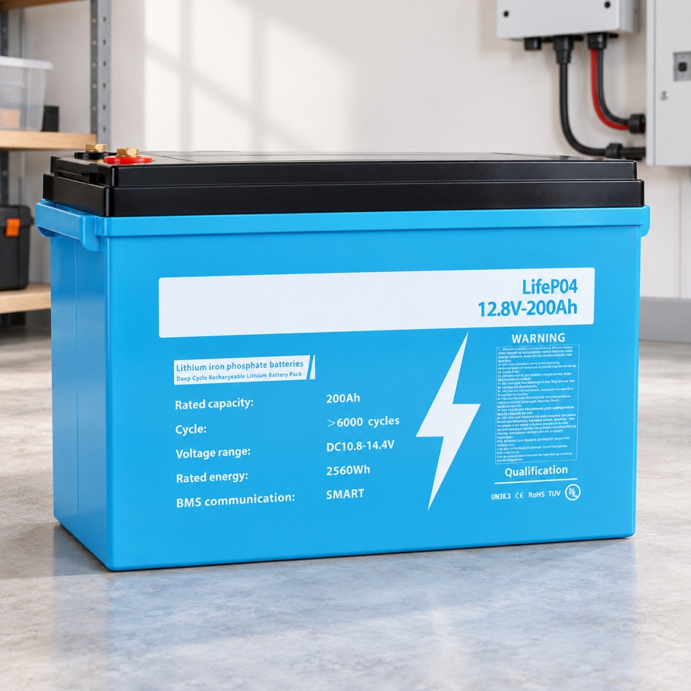 LiFePO4 12V/200Ah Акумулятор Dipower для резервного живлення будинку, квартири з BMS