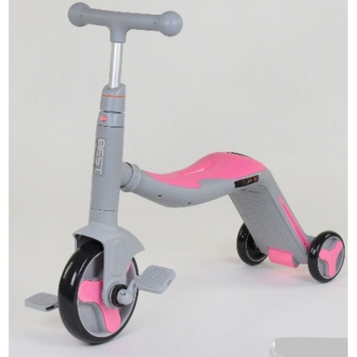 Самокат 3в1 JT 90601 Best Scooter самокат-велобіг-велосипед рожевий