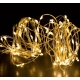Гірлянда крапля роси мідний провід 2м 20 LED (на 2 батарейки) Warm White