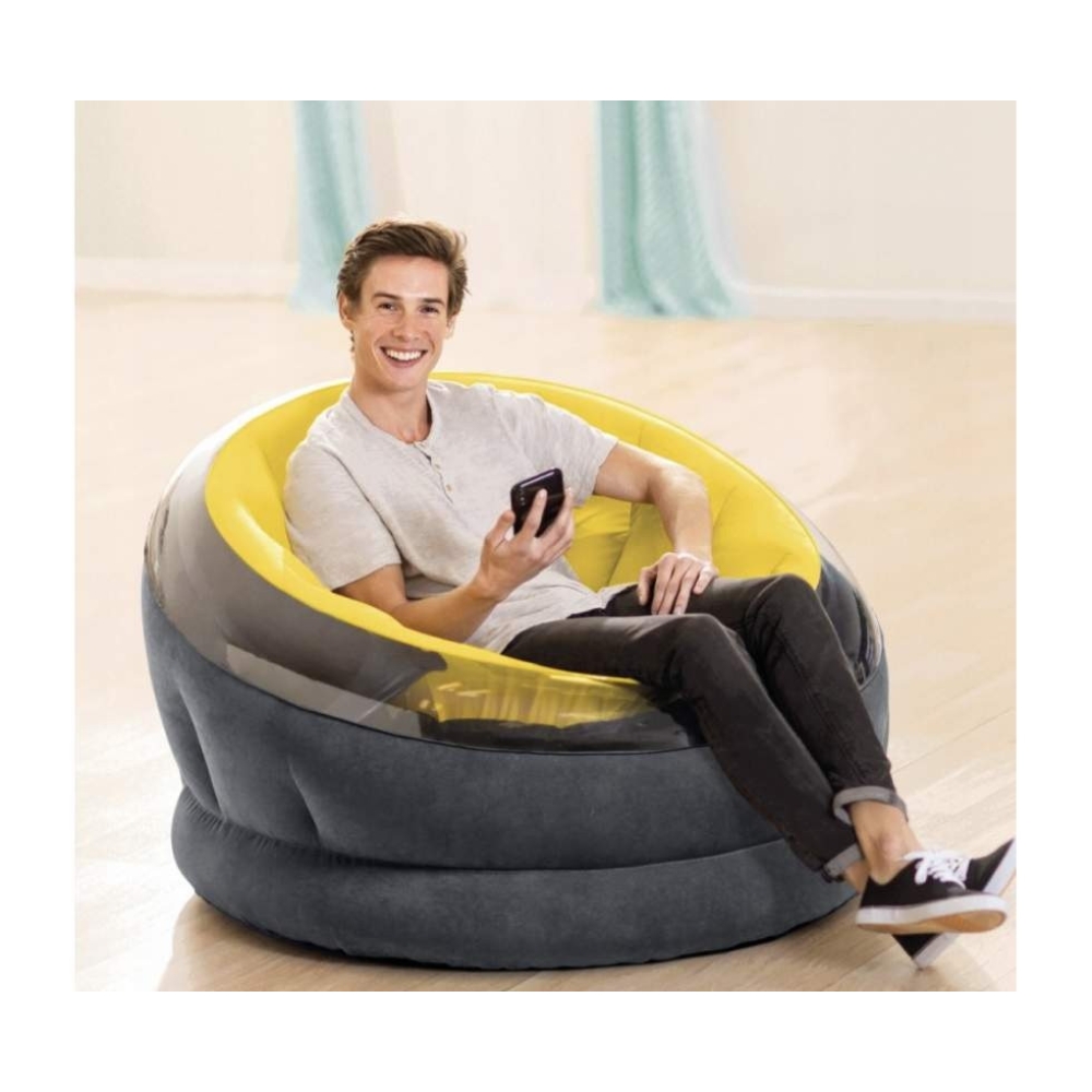 Крісло надувне Intex 68582-yellow (112 x 109 x 69см)