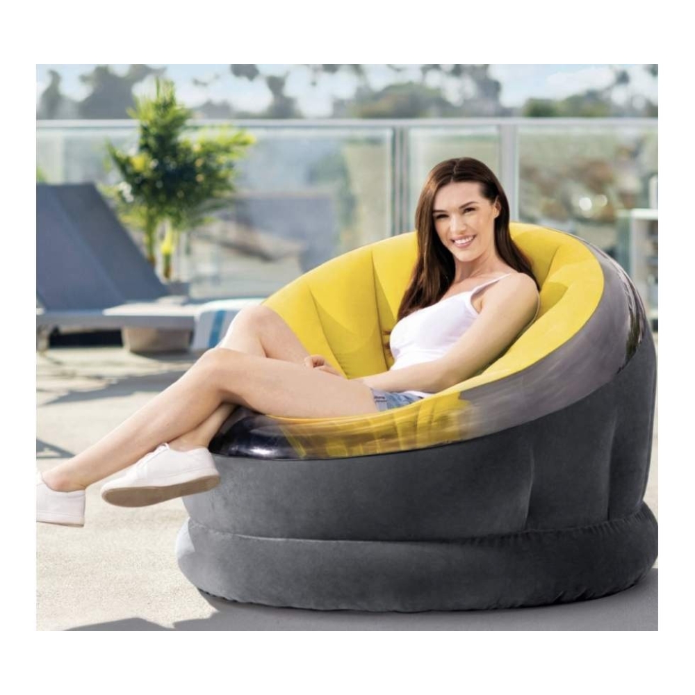 Крісло надувне Intex 68582-yellow (112 x 109 x 69см)