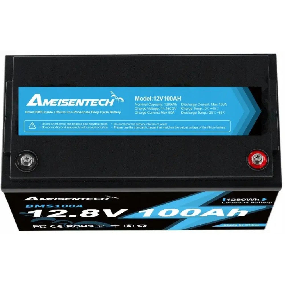 3 кВт LiFePO4 Комплект резервного живлення Інвертор Ameisentech+ 2 акумулятора 12V 100Ah Ameisentech для квартири, будинку