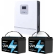 3 кВт LiFePO4 Комплект резервного живлення Інвертор Ameisentech+ 2 акумулятора 12V 100Ah Ameisentech для квартири, будинку
