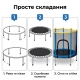 Батут дитячий 140 см Fitonix із захисною сіткою + 6 опорних ніжок Blue