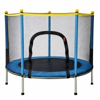 Батут дитячий 140 см Fitonix із захисною сіткою + 6 опорних ніжок Blue