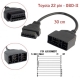 Перехідник для сканера Toyota Тойота 22 Pin -> OBD 2 ELM327 адаптер