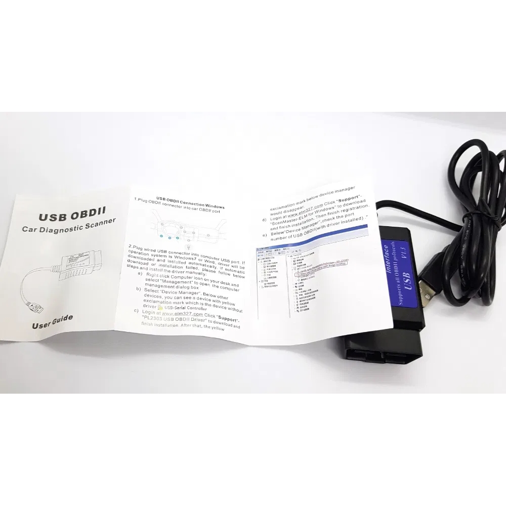 Сканер USB помилок авто діагностика ELM327 V1.5 PIC 25K80 OBD2 обд2 усб