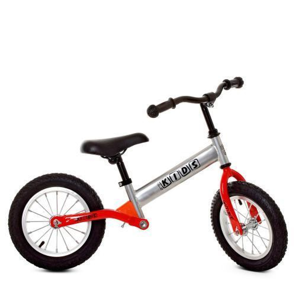 Дитячий біговел 12 дюймів Profi Kids М 5463A-6? серо-червоний з надувними колесами