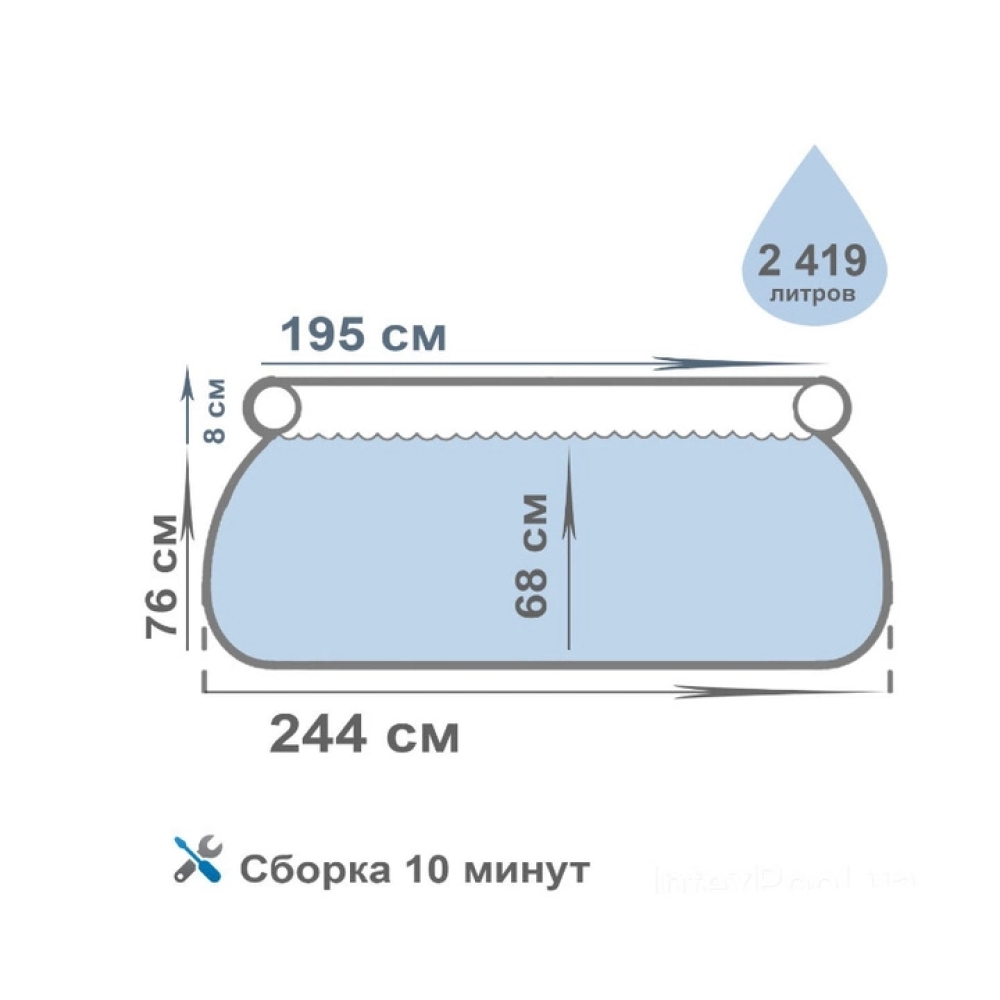 Надувний басейн Intex 28110, 244-76 см