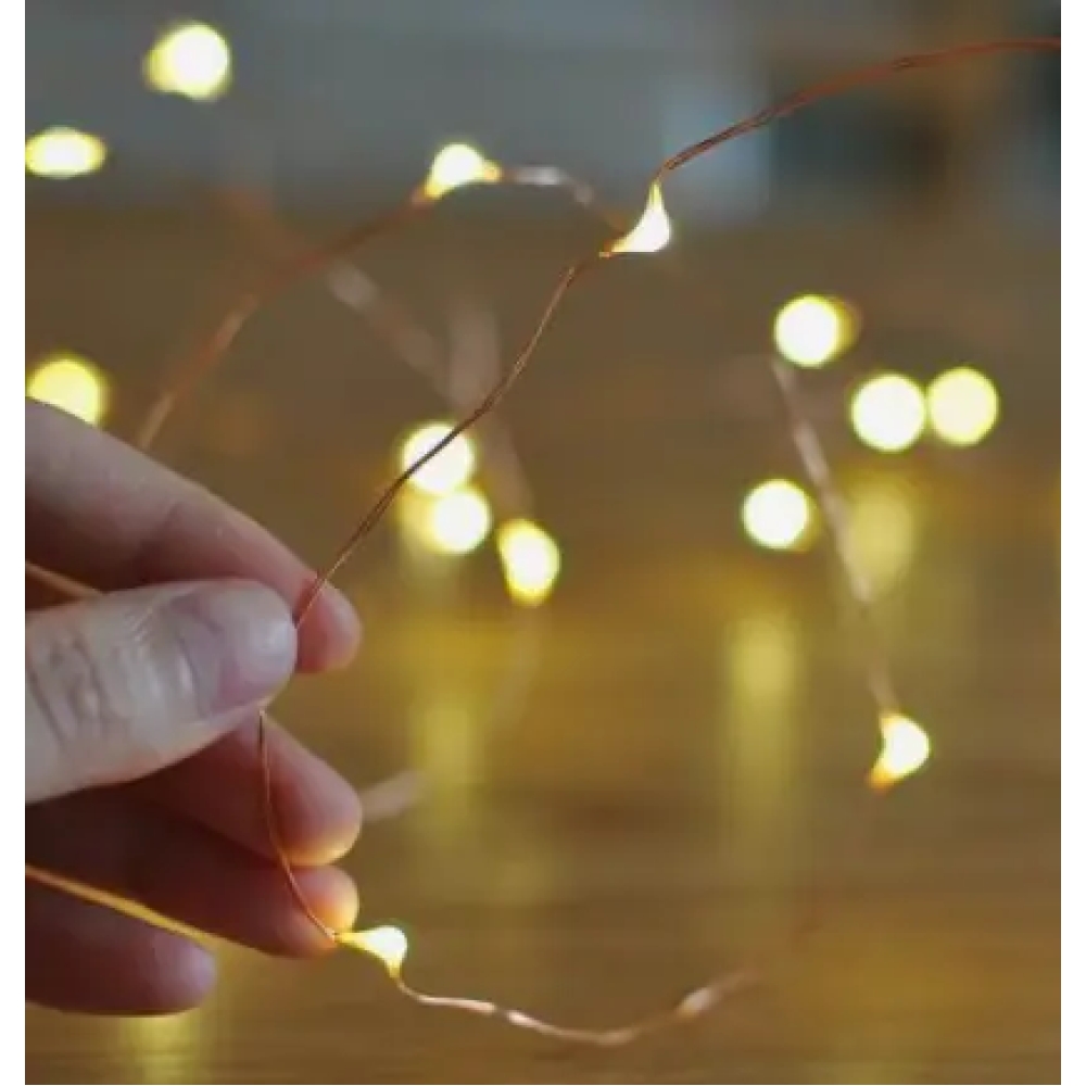 Гірлянда на батарейках-шайбах Роса 2м 20 LED Warm White