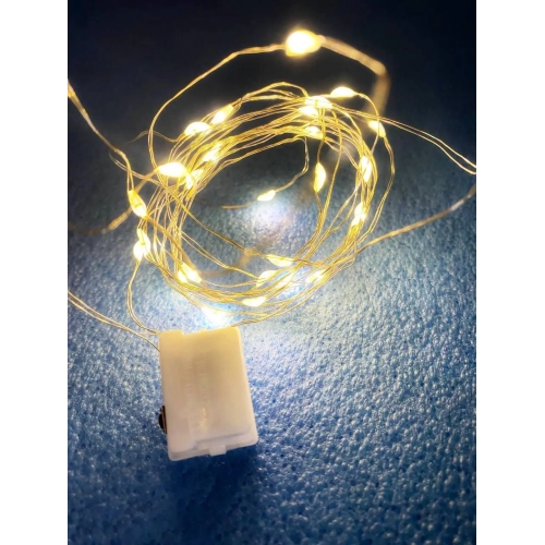 Гірлянда на батарейках-шайбах Роса 2м 20 LED Warm White