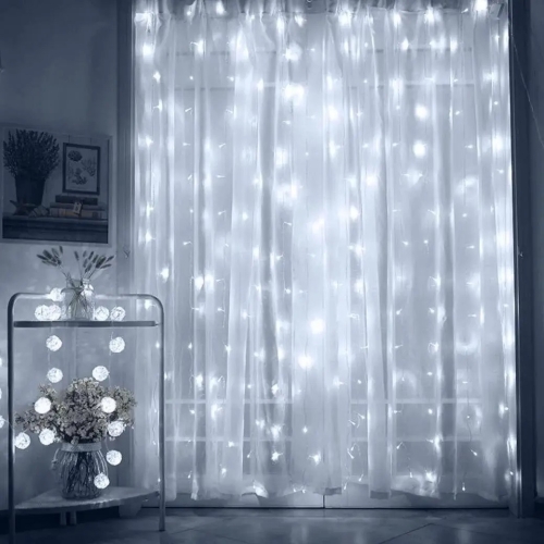 Гірлянда електрична водоспад 2х2м 240LED холодний білий