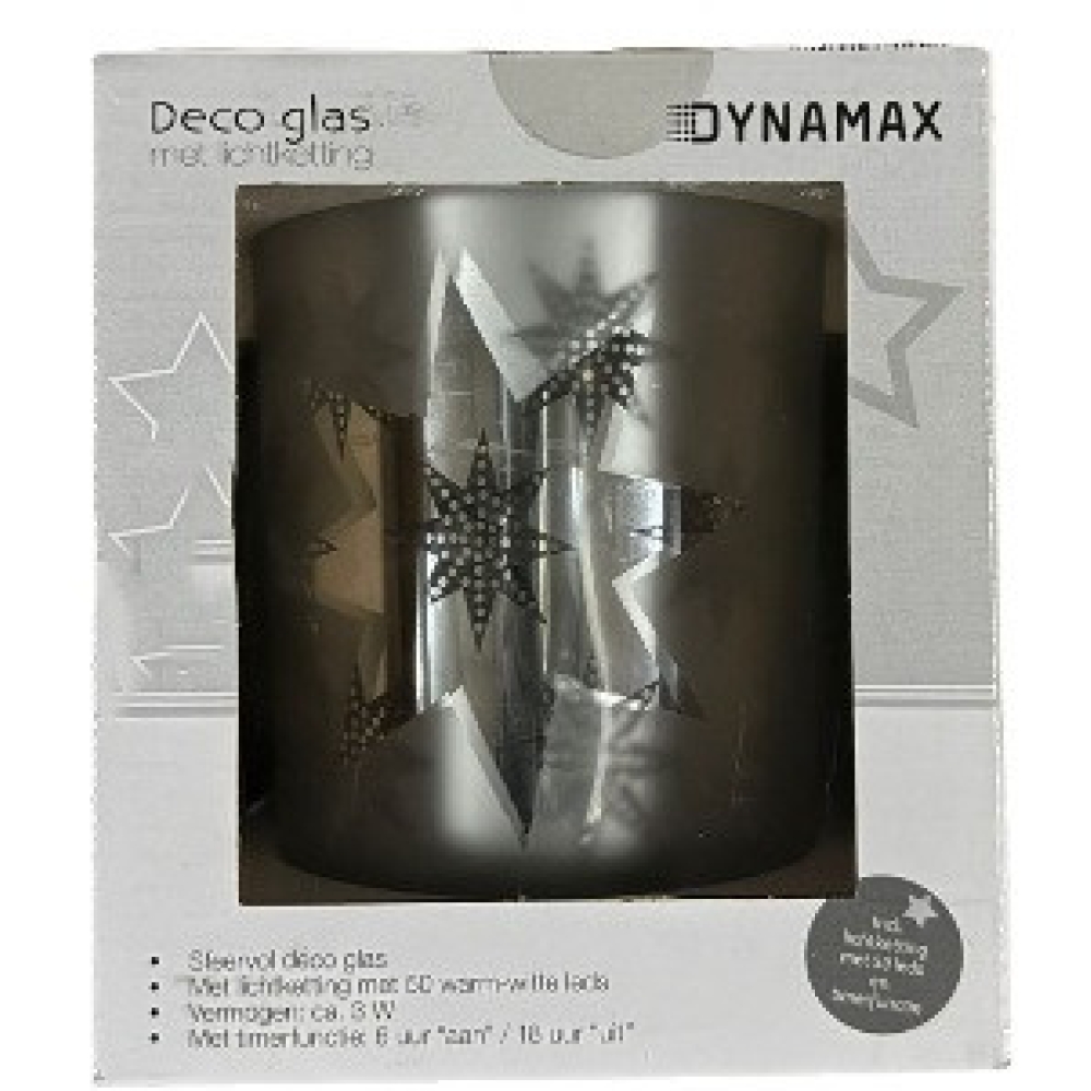 Світлодіодна декорація DynaMax Deco Glas на батарейках з принтом "Велика зірка"