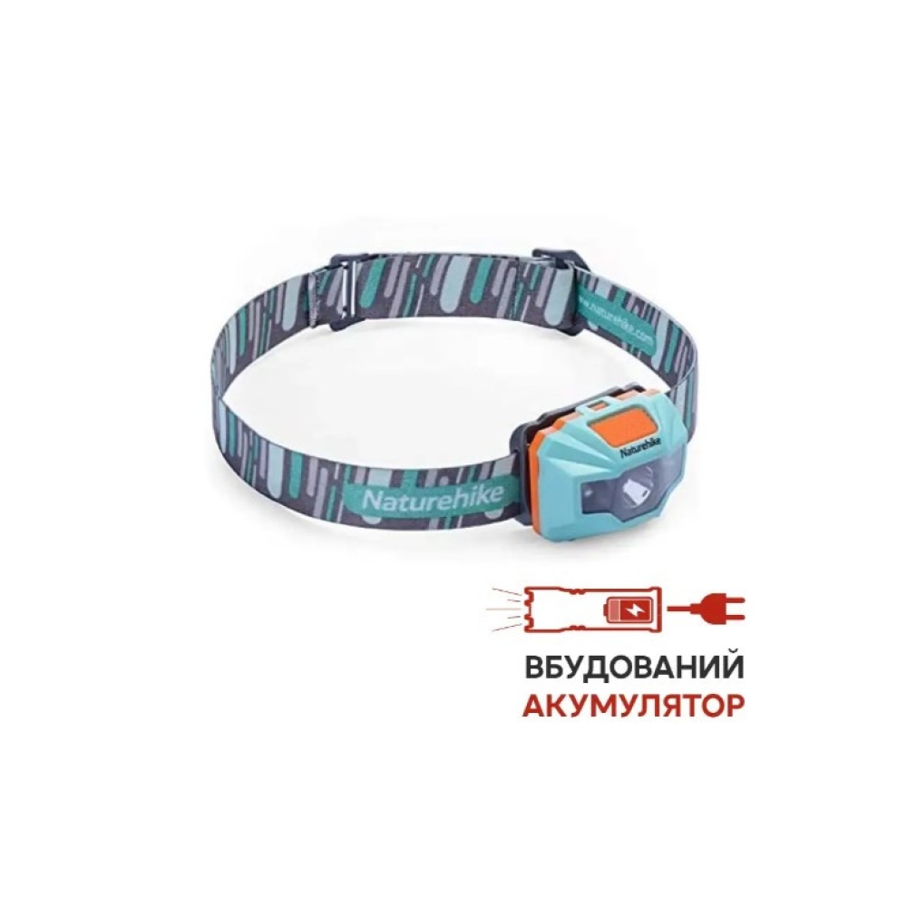 Налобний акумуляторний ліхтар Naturehike TD-02 NH00T002-D Сіро-блакитний