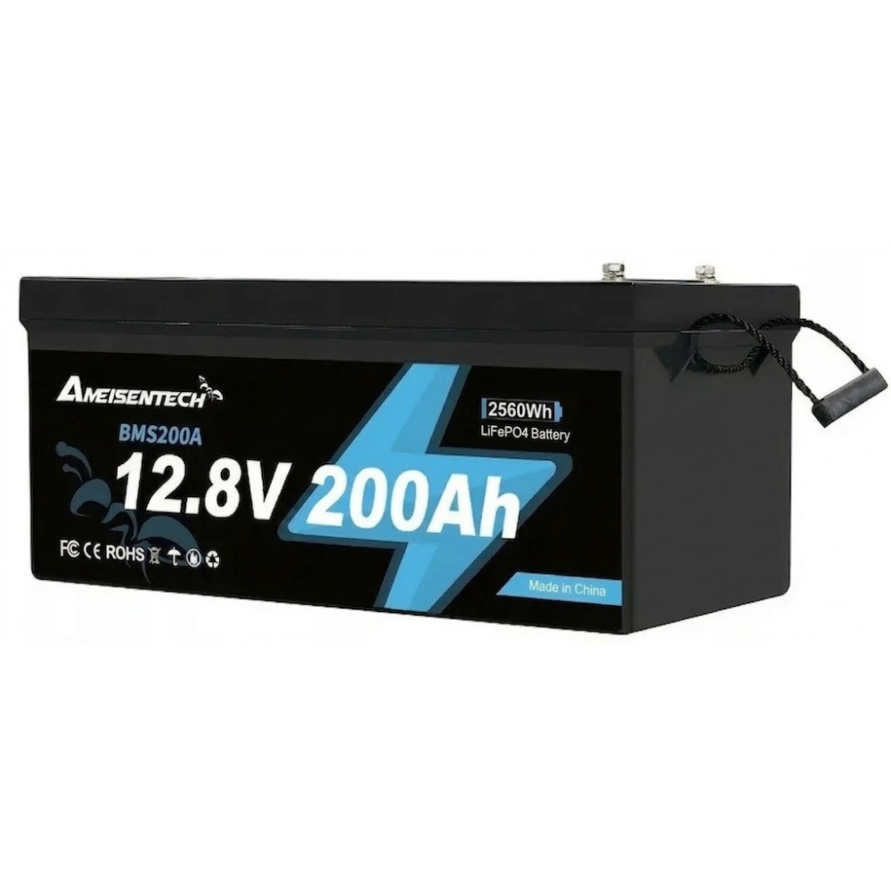 LiFePO4 12V 200Ah Акумулятор Ameisentech, BMS, 2560Wh