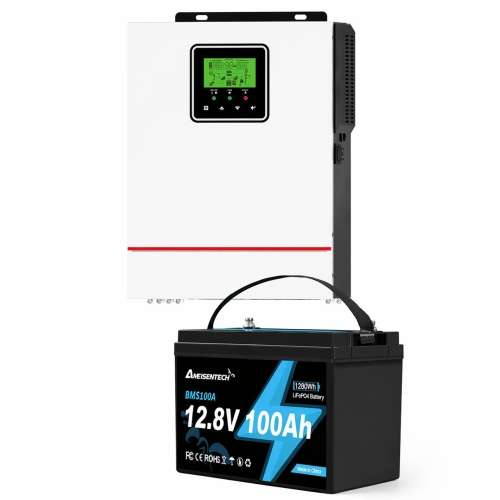 1 кВт LiFePO4 Комплект резервного живлення інвертор Daxtromn + акумулятор Ameisentech 12V 100Ah для квартири, будинку