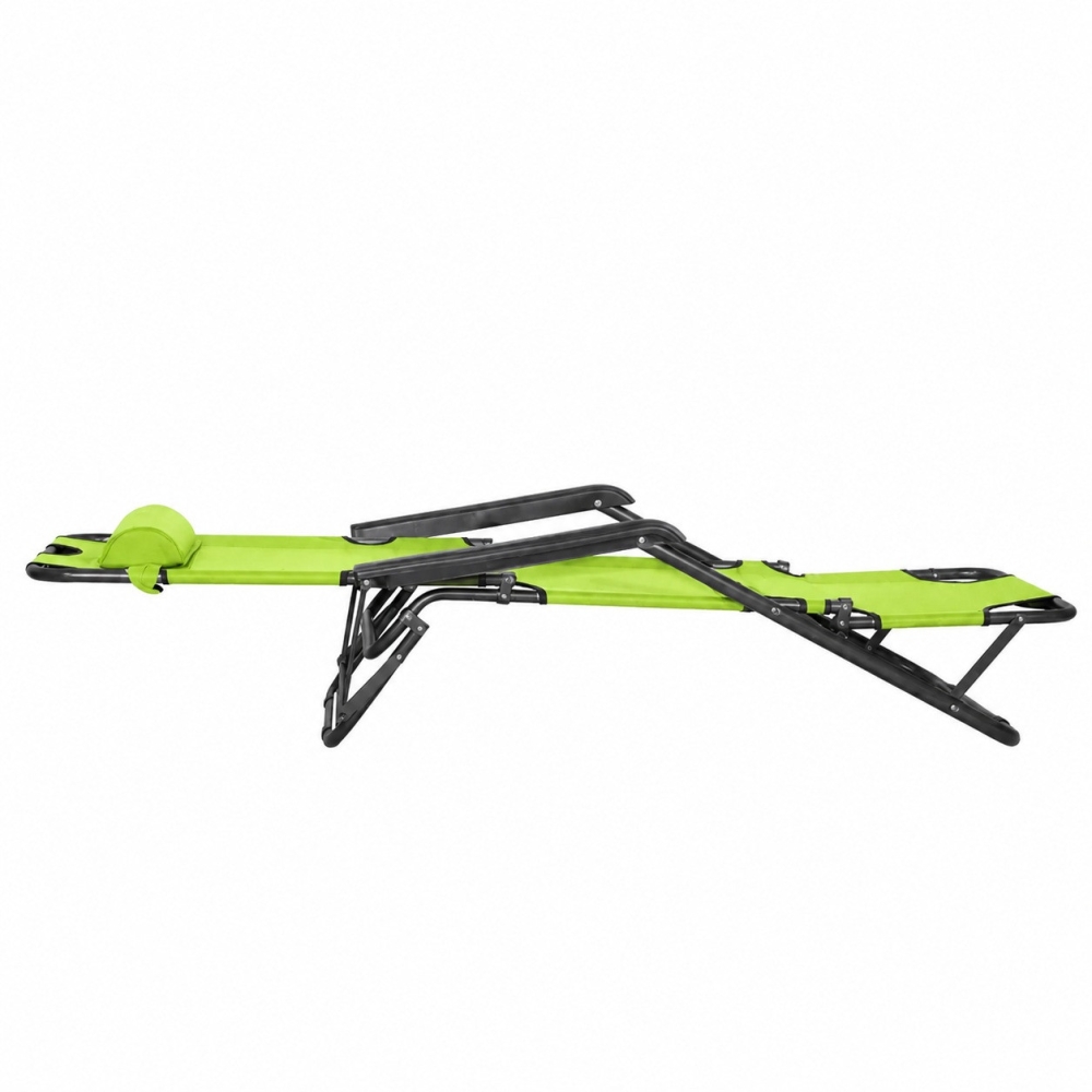 Комплект шезлонг-лежак Axeon Zero Gravity 2 шт, до 120 кг, lime green, розкладний