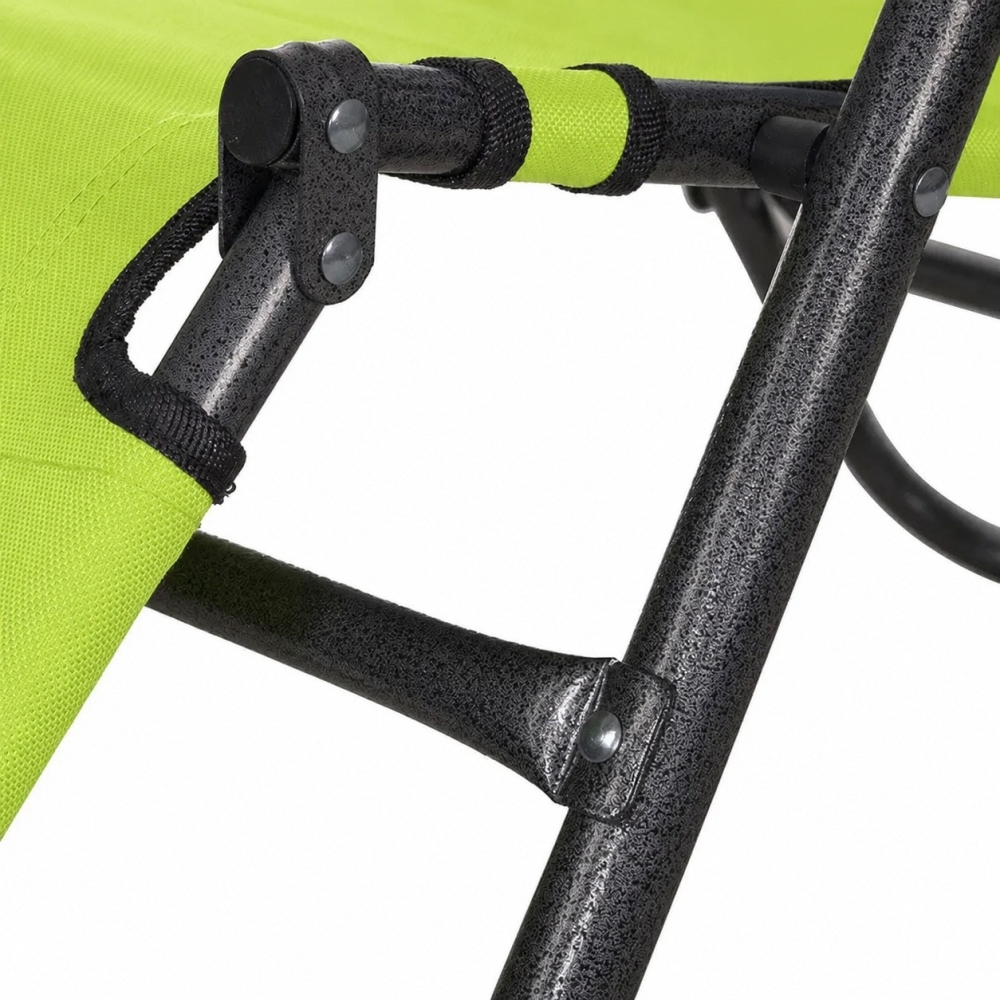 Комплект шезлонг-лежак Axeon Zero Gravity 2 шт, до 120 кг, lime green, розкладний