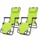 Комплект шезлонг-лежак Axeon Zero Gravity 2 шт, до 120 кг, lime green, розкладний