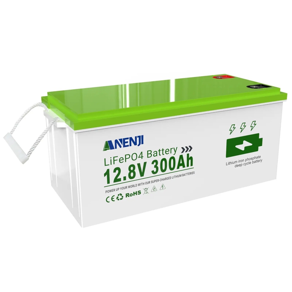 LiFePO4 12V/300Ah Акумулятор Anenji вбудований Bluetooth для резервного живлення з BMS
