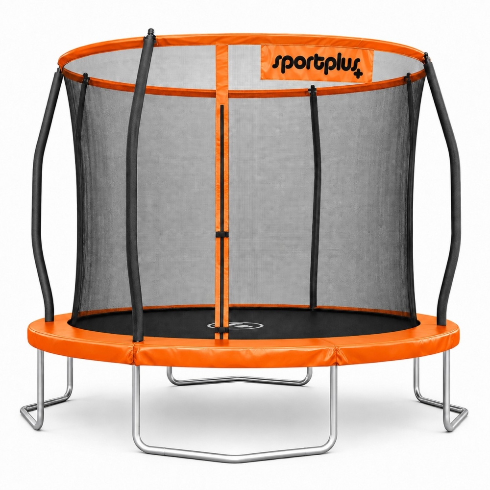 Батут садовий SportPlus СП-Т-305 помаранчевий внутрішня захисна сітка
