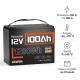 3,6 кВт Комплект резервного живлення Інвертор Powland + акумулятор 12V/100Ah Humsienk з BMS для будинку, квартири