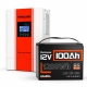 3,6 кВт Комплект резервного живлення Інвертор Powland + акумулятор 12V/100Ah Humsienk з BMS для будинку, квартири