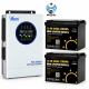 4,0 кВт LiFePO4 Комплект резервного живлення інвертор Anern Wi-Fi + 2 Акумулятори 12V/100Ah GoKWh Mini для будинку, квартири