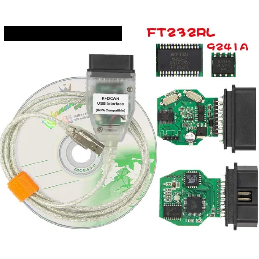 BMW INPA діагностичний сканер K + DCAN FT232RL OBD2