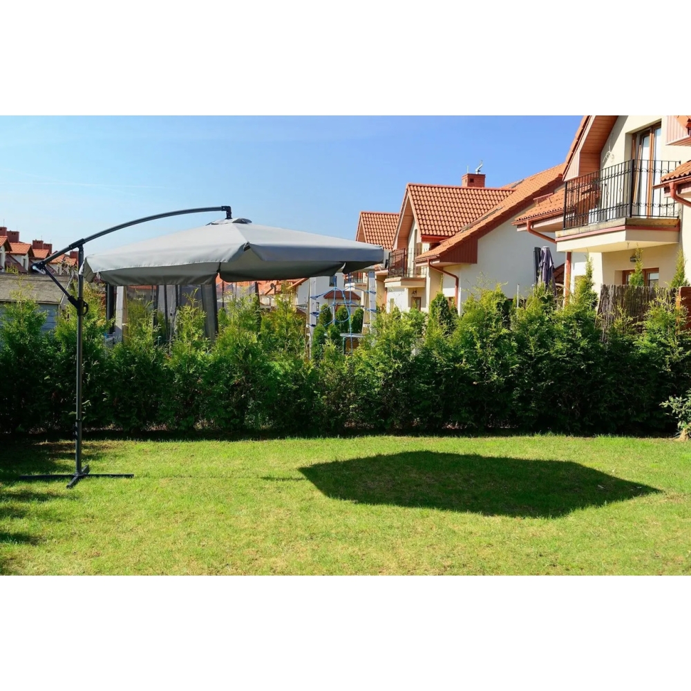 Парасоля садова кутова з нахилом Avko Garden сіра 3 метри