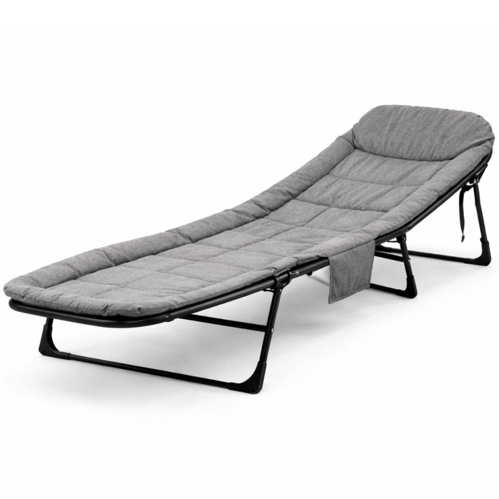 Туристичне ліжко-шезлонг Ideal Garden розкладне з матрацом, посилене