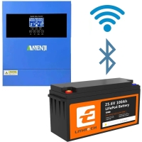 4.2 кВт Комплект резервного живлення Інвертор Anenji WiFi + 24V 100Ah акумулятор Lithtech з Bluetooth