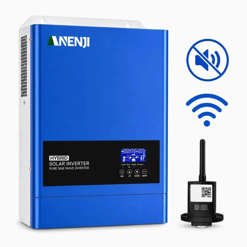 Комплект резервного живлення 6,2 кВт Інвертор Anenji WiFi + LiFePO₄ Dyness B4850 2,4 кВт·год для будинку, квартири