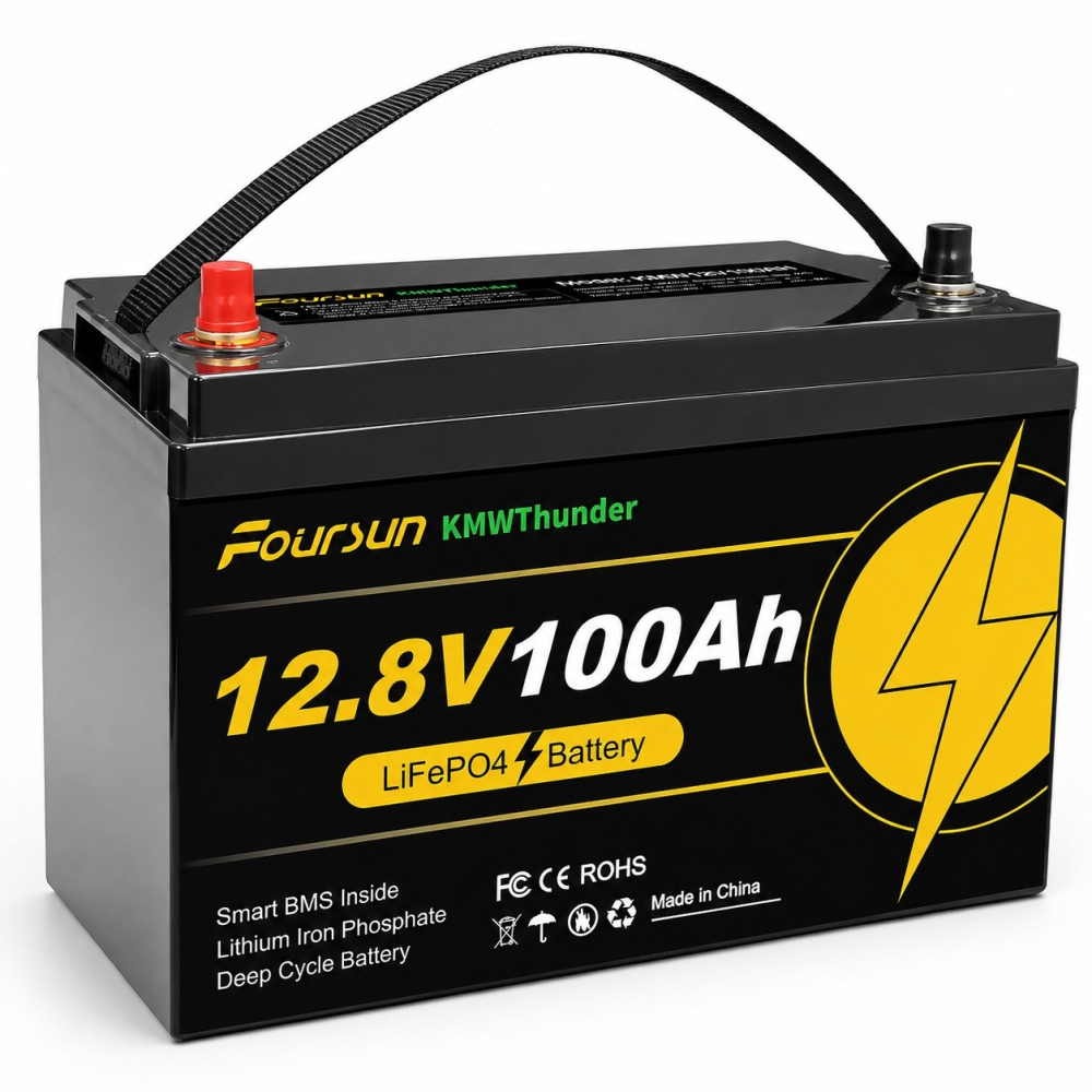 LiFePO4 12V 100Ah Акумулятор Foursun 1280Wh, 100A, з BMS платою