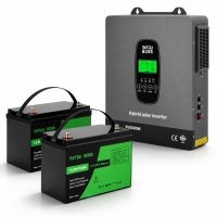3,3 кВт Комплект резервного живлення Інвертор Datouboss + 2 акумулятора 12V/100Ah для будинку, квартири