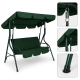 Садова гойдалка тримісна Anro Comfort до 220 кг посилена зелена